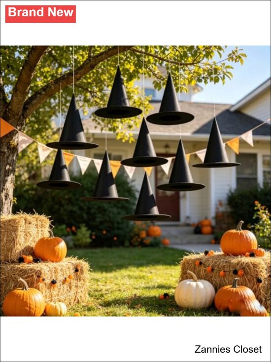 Other - 👻 12PCS Halloween Witch Hanging Hats Party Decorations Oxford Floating